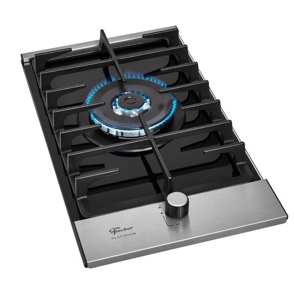 Imagem de Cooktop Fischer 1 Boca TC Platinium Gás  Bivolt Preto