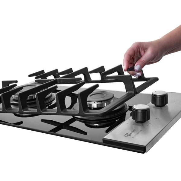 Imagem de Cooktop Fischer 2 Bocas Platinium Gás  Bivolt Preto