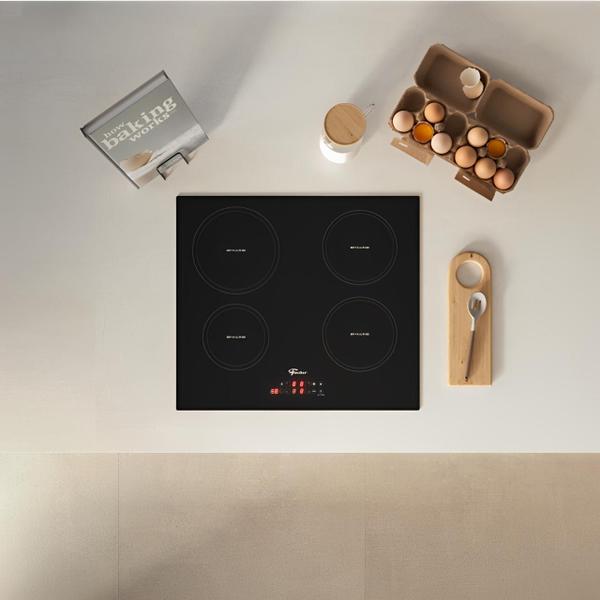 Imagem de Cooktop Fischer 4 Bocas Por Indução Vitrocerâmica Touch Preto 220V