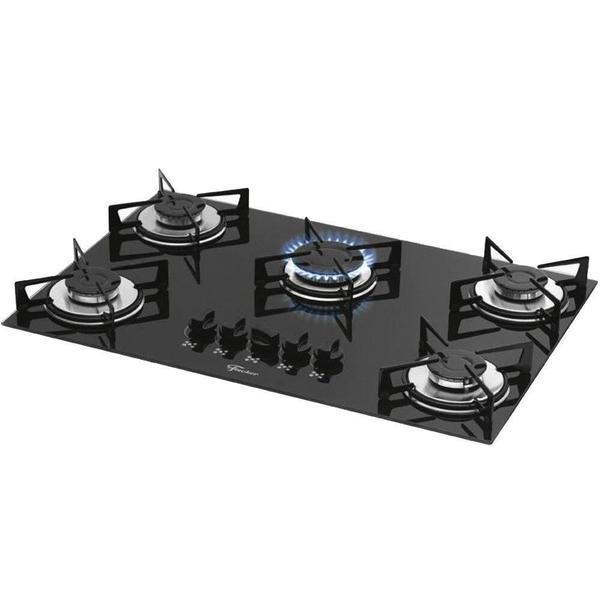 Imagem de Cooktop Fischer 5 Bocas 1642-6985, Preto, Acendimento Superautomático