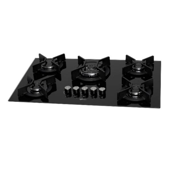 Imagem de Cooktop Fischer 5q Tc Infinity Gás Mesa Vidro Preto Bivolt