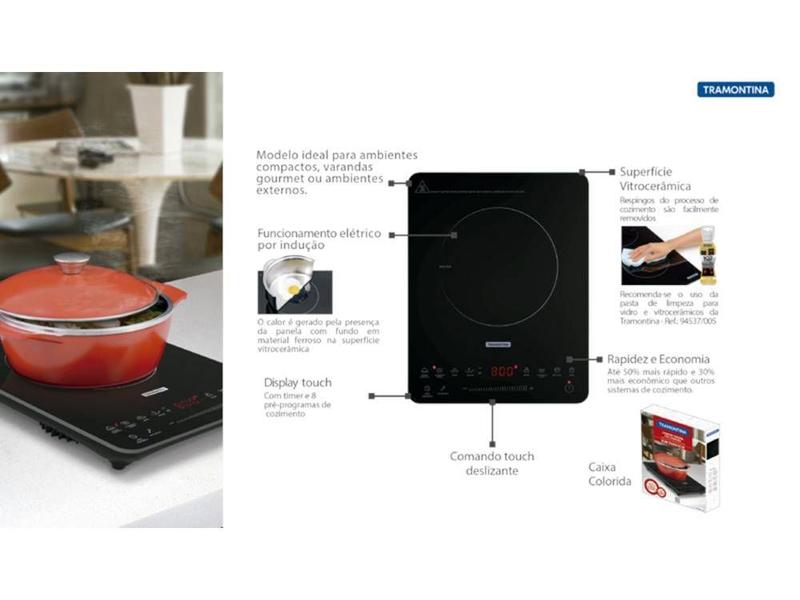 Imagem de Cooktop inducao slim touch ei30 tramontina