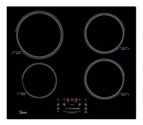 Imagem de Cooktop Indução Vitrocerâmico 4 Bocas 220v 59x56,5cm - Midea