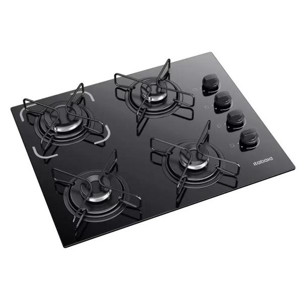 Imagem de Cooktop Itatiaia 4 Bocas Essencial Mesa De Vidro Preto - Bivolt