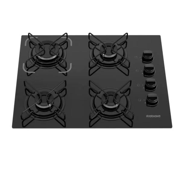 Imagem de Cooktop Itatiaia 4 Bocas Essencial Mesa De Vidro Preto - Bivolt