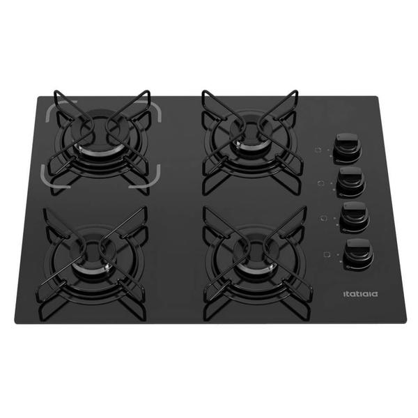 Imagem de Cooktop Itatiaia 4 bocas Essencial Superautomático Mega Chama Preto