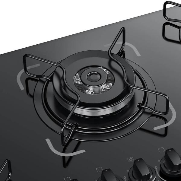 Imagem de Cooktop Itatiaia 5 bocas Essencial Superautomático Tripla Chama Preto