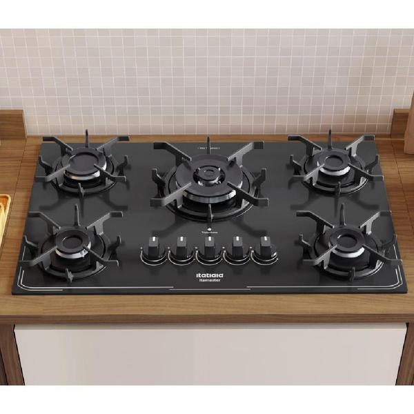 Imagem de Cooktop Itatiaia Itamaster 5 Bocas Vidro Preto Bivolt 3700000343