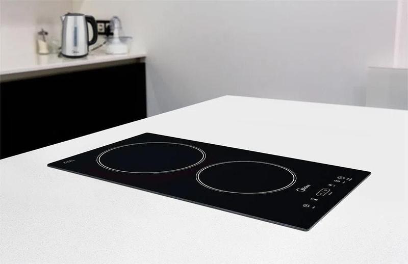 Imagem de Cooktop Midea 2 Bocas Elétrico Vitrocerâmico Controle Touch Screen - Preto / "220V"