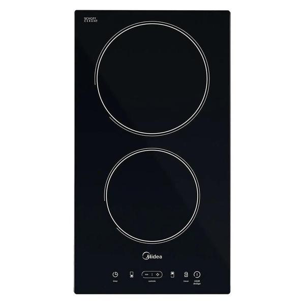 Imagem de Cooktop Midea 2 Bocas Elétrico Vitrocerâmico Controle Touch Screen - Preto / "220V"