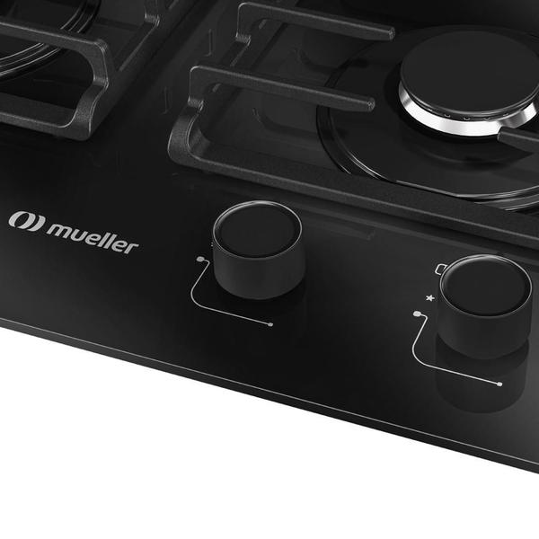 Imagem de Cooktop Mueller 4 Bocas 59cm com Grade Dupla MCG4BM Bivolt