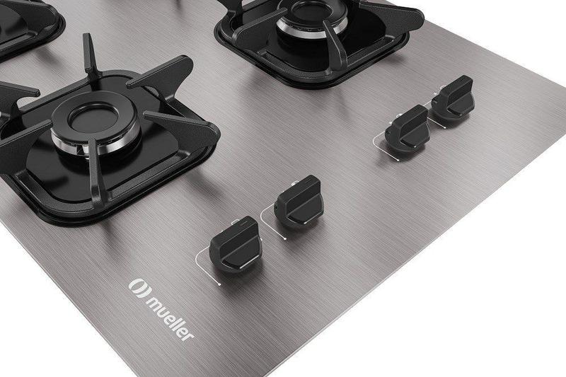 Imagem de Cooktop Mueller 4 Bocas de Alumínio com Queimador Ultra Chama MCG4BK