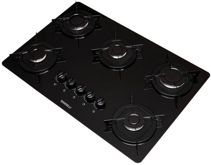 Imagem de Cooktop Nardelli 5 Bocas Mesa de Vidro Preto Bivolt