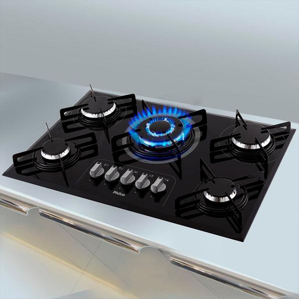 Imagem de Cooktop Philco Cook Chef 5 Bocas Vidro Temperado Bivolt