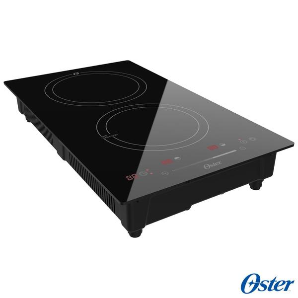 Imagem de Cooktop por Indução Oster em Vitrocerâmico com 02 Bocas e Painel Touch Screen 2 em 1 Preto - OTOP202