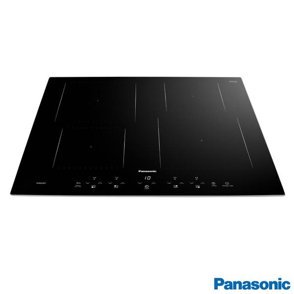 Imagem de Cooktop por Indução Panasonic Vitrocerâmico com 04 Bocas, 09 Níveis de Potência, Painel Touch, Preto - KY-W648CLRPK