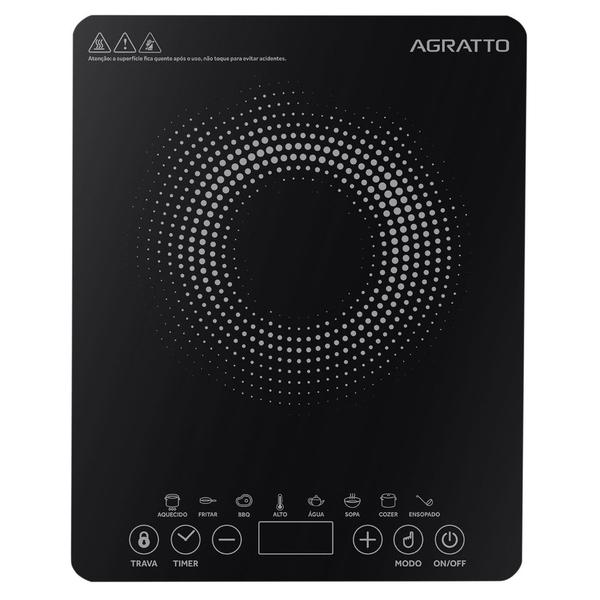 Imagem de Cooktop por Indução Portátil Agratto 1 Boca 220v