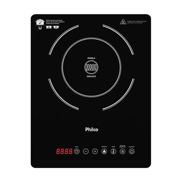 Cooktop Portátil Por Indução Philco Pct12P Com 1 Boca Preto Imagem de Cooktop Portátil Por Indução Philco Pct12P Com 1 Boca Preto