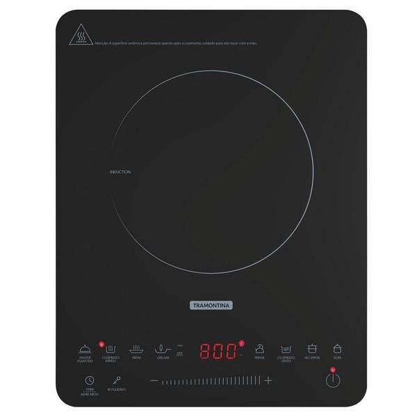 Imagem de Cooktop Portátil por Indução Tramontina Slim Touch EI 30 com 1 Área de Aquecimento e Comando Touch 127 V