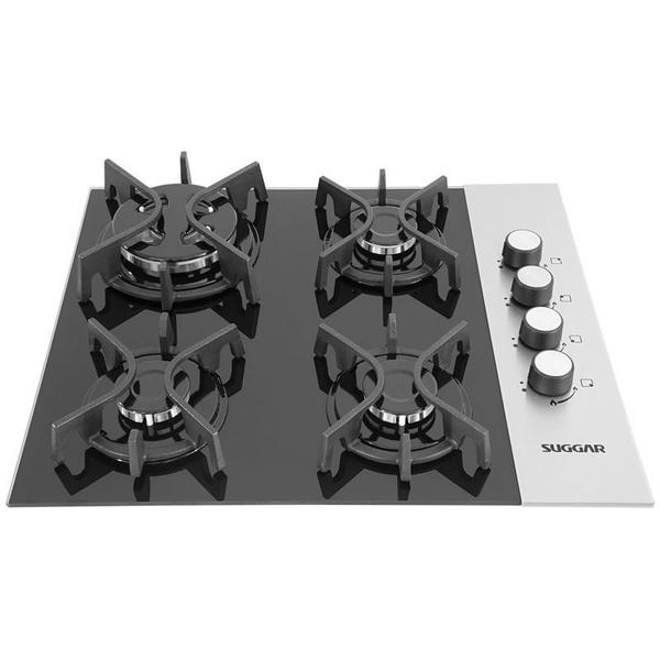 Imagem de Cooktop Suggar Mesa de Vidro e Inox 4Q à Gás FG4404FVPIX Bivolt