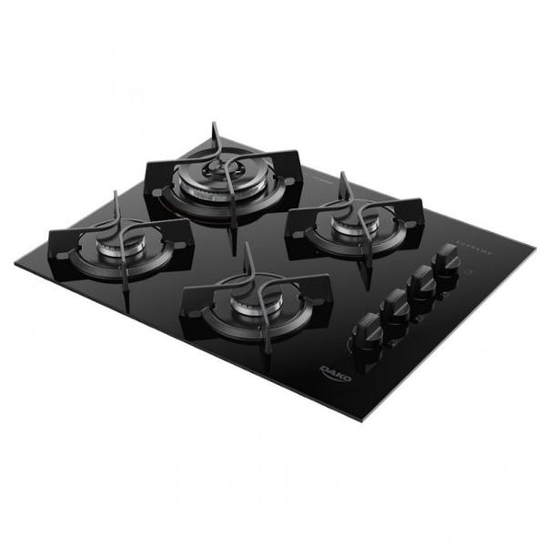 Imagem de Cooktop Supreme 4 Bocas com Mesa De Vidro e Tripla Chama Dako Atlas