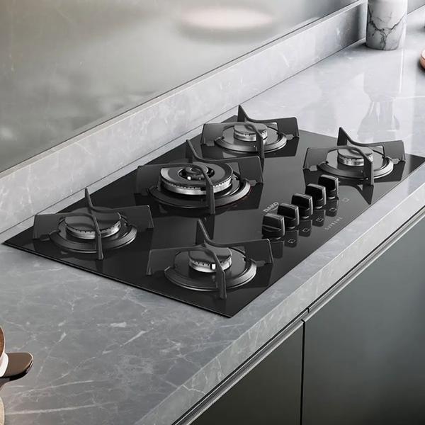 Imagem de Cooktop Supreme 5 Bocas com Mesa de Vidro e Tripla Chama Dako