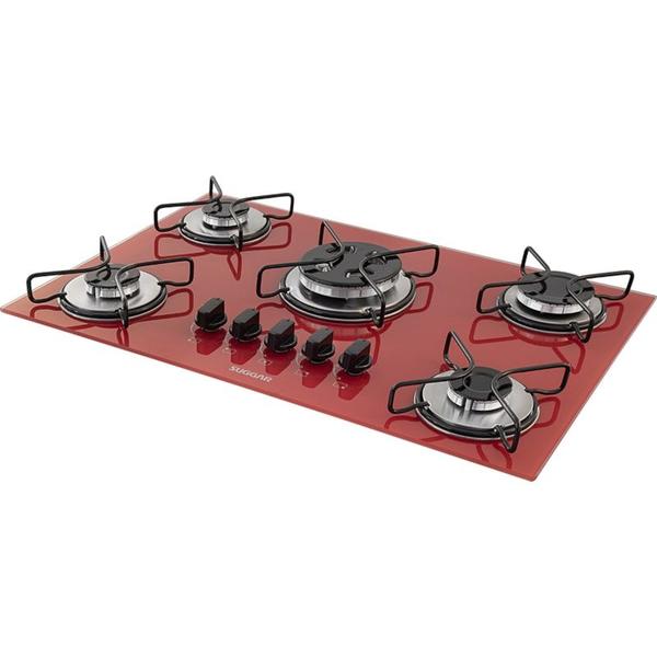 Imagem de Cooktop vidro vermelho 5 queimadores fg5305avm