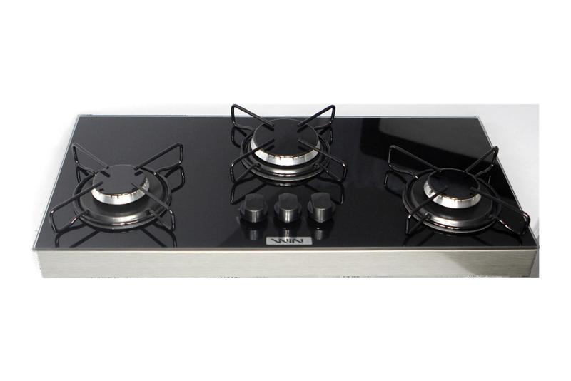 Imagem de Cooktop WIN 3 Bocas de Sobrepor Preto Acend. Manual