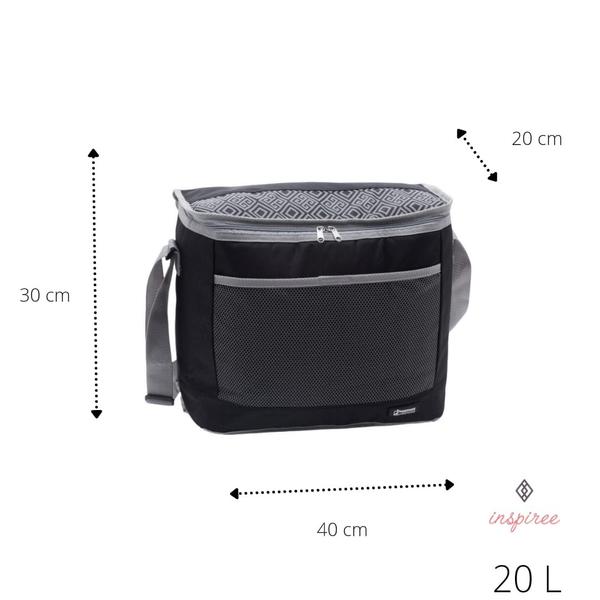 Imagem de Cooler 20l Bolsa Térmica Para Viagem Passeio Reforçada com Alça Tira Colo e Anti Vazamento 40x30x20