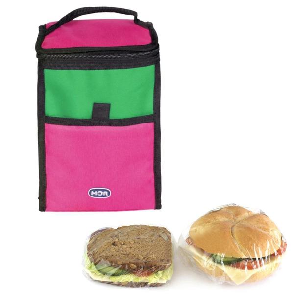 Imagem de Cooler Bolsa Termica com Alca 5 Litros Rosa com Verde  Mor 