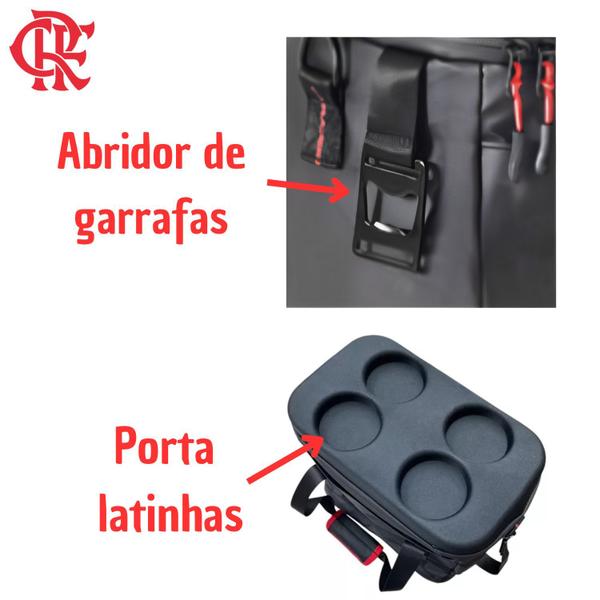 Imagem de Cooler C/ Porta Latas Bolsa Termica Sacola Oficial Flamengo