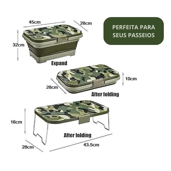 Imagem de Cooler Compacto De 15 Litros Com Função Mesa E Porta-Copos