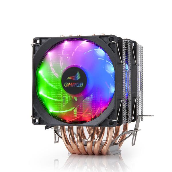 Imagem de Cooler Duplo Para Processador INTEL/AMD Dissipador Cobre LED GMRGB PC Gamer Gabinete Computador