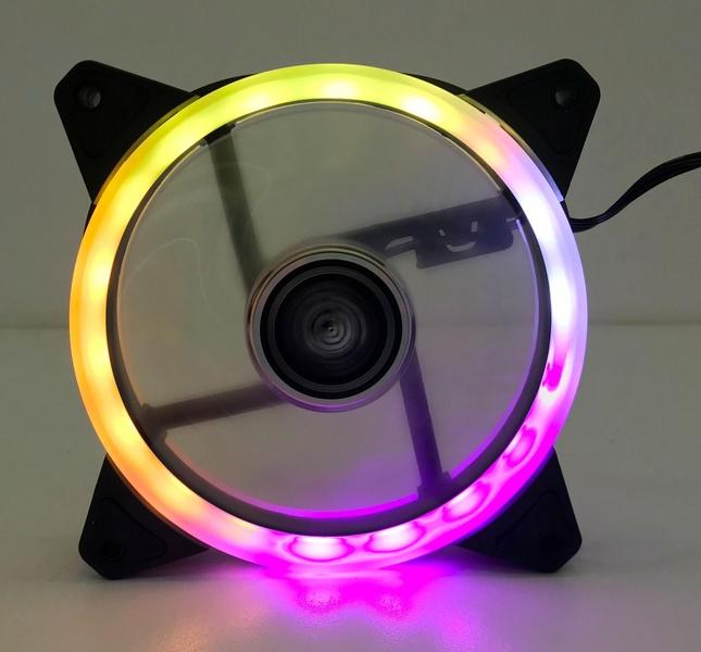 Imagem de Cooler Fan 120mm Com 18 Led Rgb Dupla Face Para Gabinete Cpu