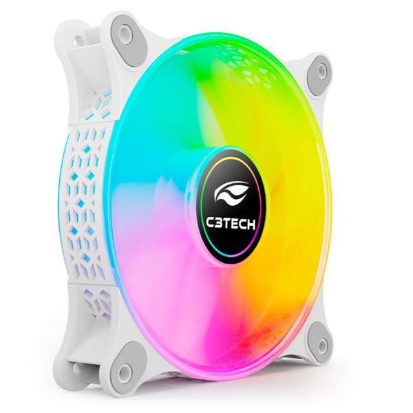 Imagem de Cooler Fan F9-L160WH Branco RGB 12cm C3 TECH - 408230800400