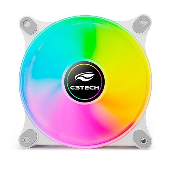 Imagem de Cooler fan f9-l160wh rgb 120mm 12cm ventoinha para gabinete pc gamer c3tech