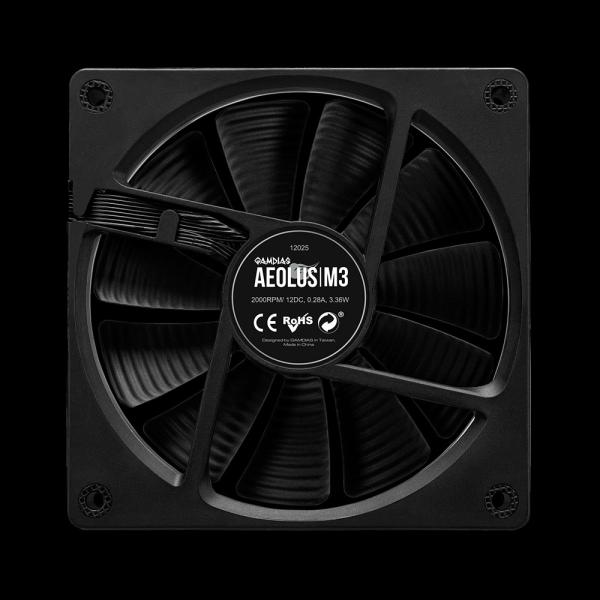 Imagem de Cooler Fan Gamdias Aeolus ARGB 120mm Kit 3 Fans Com Controladora Controle Remoto M3-1203R