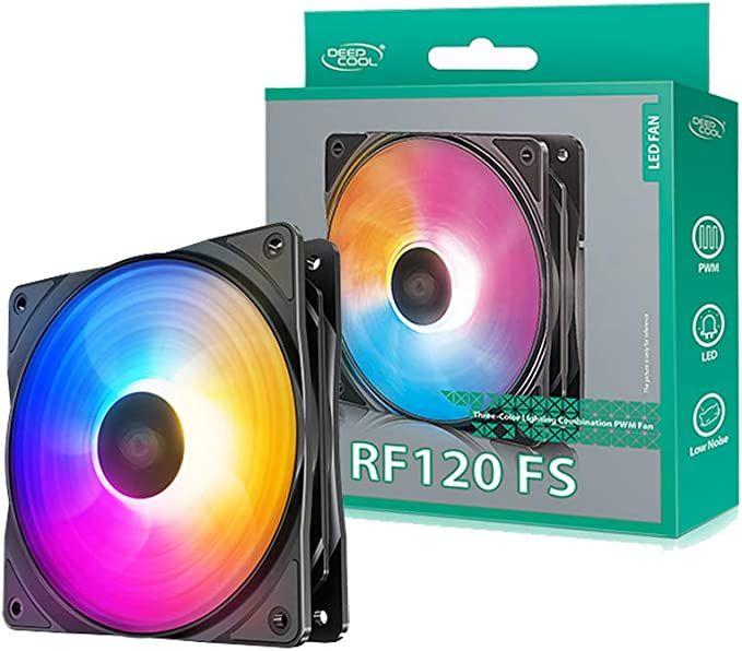 Imagem de Cooler Fan Gamer RGB DEEPCOOL RF120 FS LED Rainbow PWM 120mm