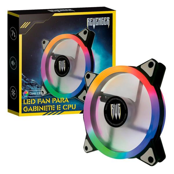 Imagem de Cooler Fan RGB 120mm para Gabinete Gamer Led Revenger G-VR338