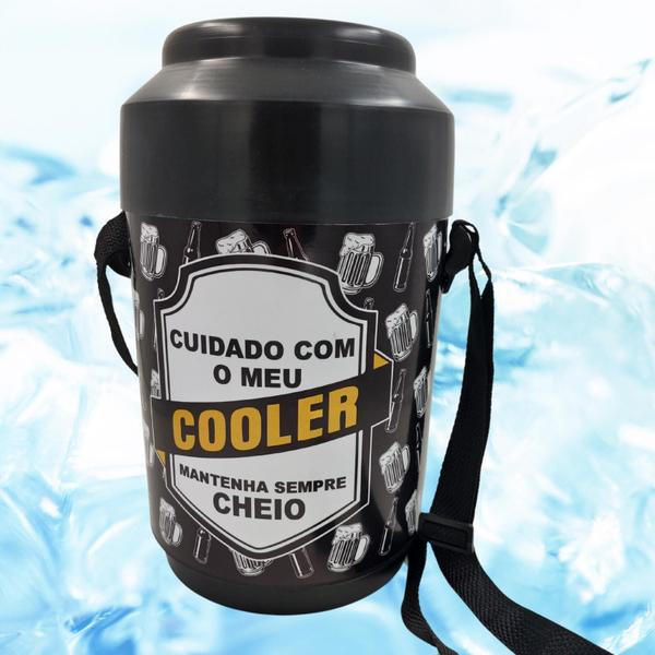 Imagem de Cooler Lata Cerveja Caixa Térmica Redondo 12 Latas Pequeno