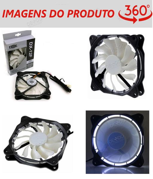 Imagem de Cooler Led FAN DEX DX12F 120mm 12cm Para Pc Desktop Gabinete 120x120x25mm