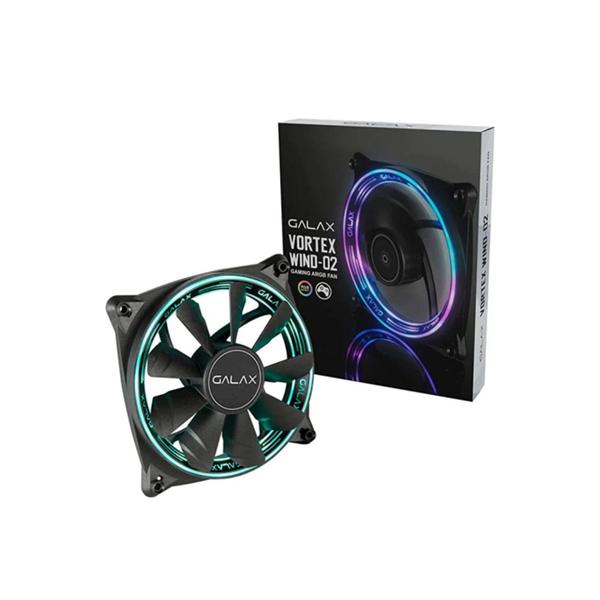 Imagem de Cooler Para Gabinete Galax Argb 120mm Vortex Wind-02 Preto FG02T4PAR0