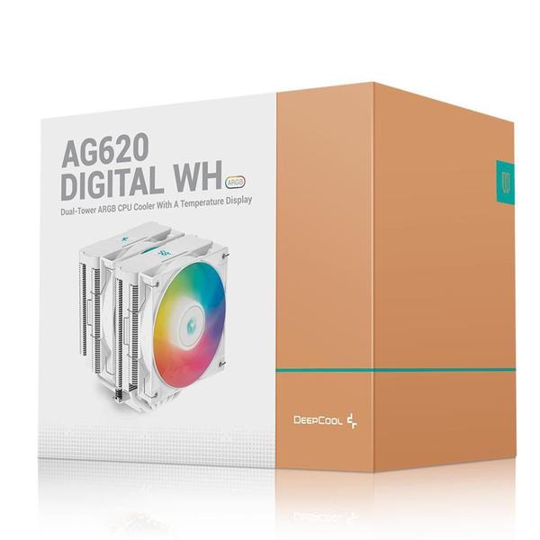 Imagem de Cooler Para Processador Ag620 Digital White Argb Dual Tower - Deepcool