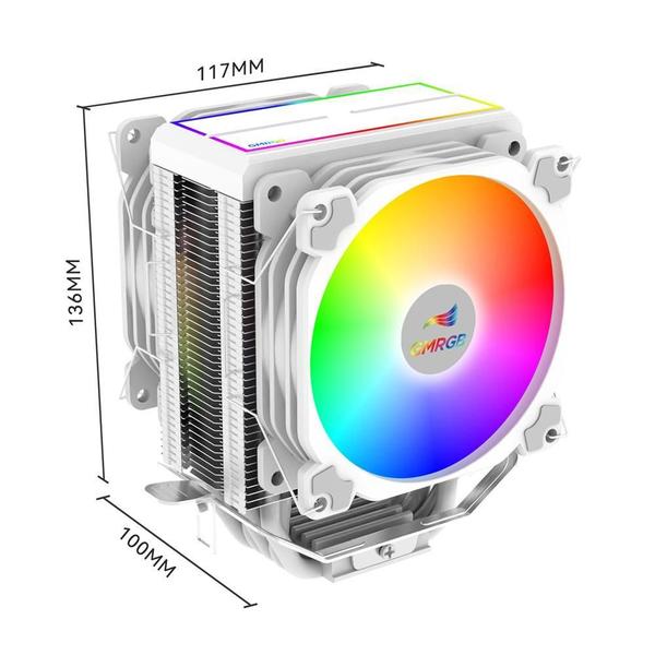 Imagem de Cooler Para Processador Duplo INTEL/AMD Dissipador 6 tubos Cobre LED GMRGB CPU PC GAMER GABINETE