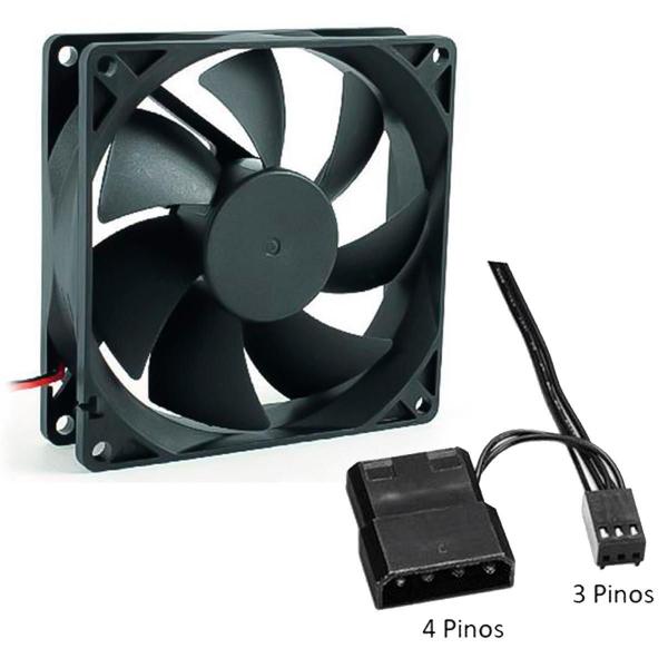 Imagem de Cooler Pc Fan Para Gabinete 120Mm Ventoinha 120Mm 12V Preto