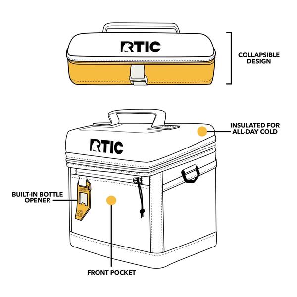 Imagem de Cooler RTIC Everyday 15 latas, com face macia, portátil, isolada