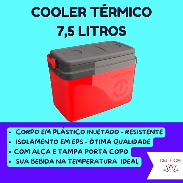 Imagem de Cooler Termico 12 Latas Praia Piscina Pescaria 7,5 Litros