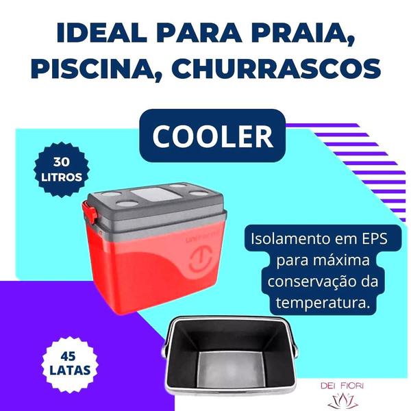 Imagem de Cooler Termico 45 Latas Praia Piscina Pescaria 30 Litros