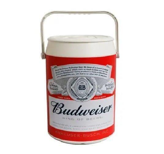 Cooler Térmico Budweiser 30 L Para 42 Latas- Branco/Vermelho - Anabell Imagem de Cooler Térmico Budweiser 30 L Para 42 Latas- Branco/Vermelho