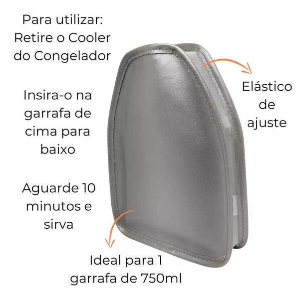 Imagem de Cooler Térmico para Garrafa de Espumante Champagne Bolsa Gel